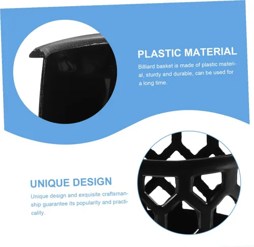 Vista 9 de Cesta de billar de plástico para mesa de billar, soporte de red de bola de gota, contenedor de almacenamiento de billar resistente para atrapar