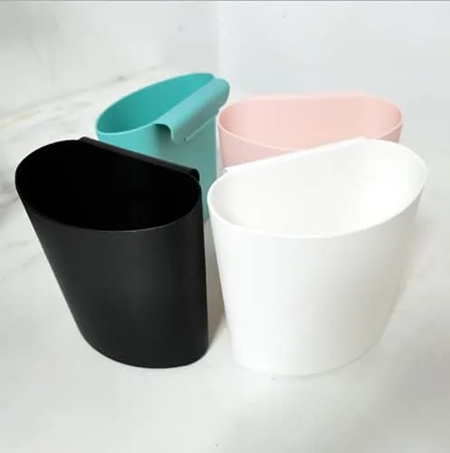 Vista 3 de 4 portavasos colgantes, accesorios para carrito rodante, contenedores de plantas, macetas colgantes, ahorro de espacio, cubo de almacenamiento