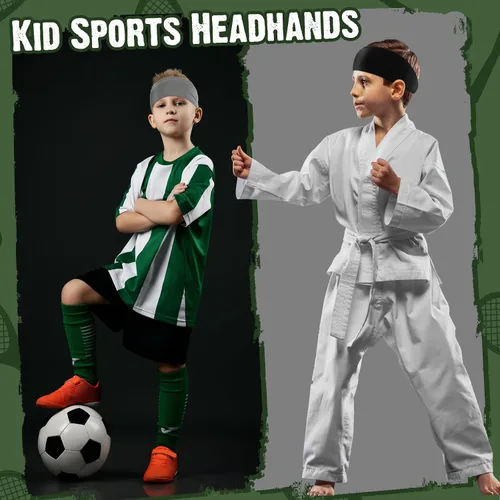 Vista 3 de Deekin 6 diademas de fútbol para niños, diademas de fútbol para niños, bandas para el sudor atléticas para niños, diademas de fútbol para niños
