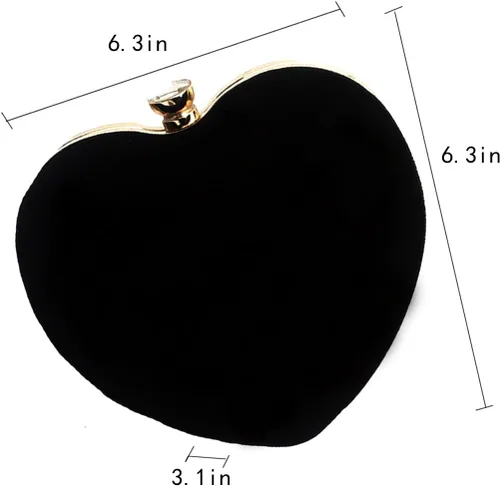 Vista 6 de Sun Kea Bolso de mano con forma de corazón para mujer, bolso de mano elegante, bolso de hombro
