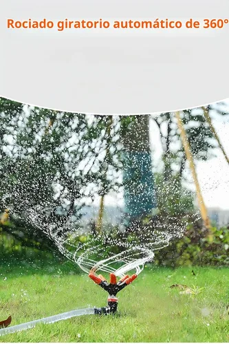 Vista 4 de Aspersor giratorio de 360° - Aspersor de césped con ángulo ajustable de 45°, sistema de riego para césped y jardines domésticos, hecho