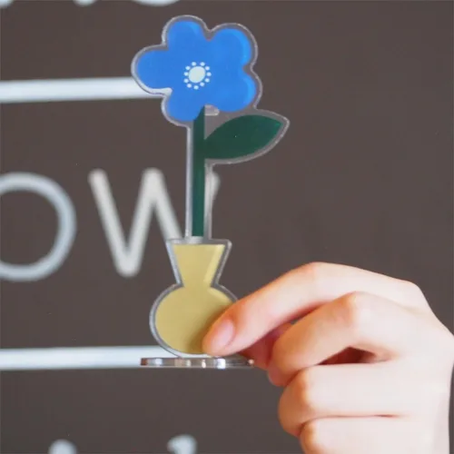 Vista 4 de 3 piezas de acrílico para escritorio, soporte de clip de flores, clip de exhibición de fotos de escritorio en casa, oficina, soporte para fotos