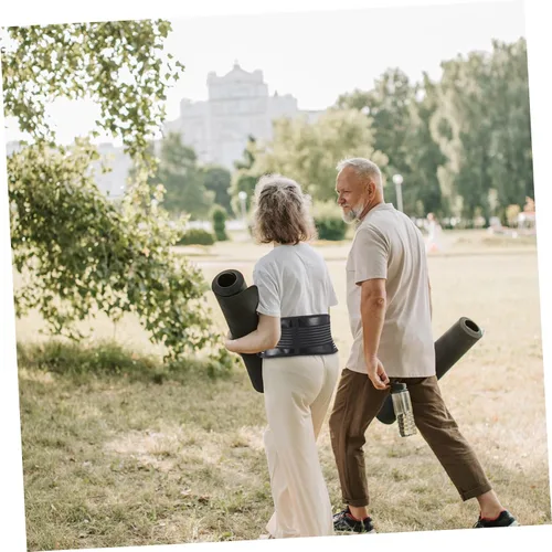 Vista 4 de Abaodam Cinturón de apoyo lumbar autocalentable unisex para invierno, fuerte apoyo para abdomen, entrenador de cintura para alivio de espalda baja