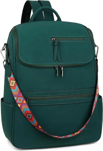 Vista 4 de FADEON Bolsos cruzados para mujer y mochila para laptop Colección Verde