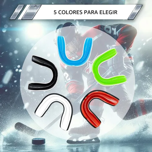 Vista 4 de Paquete de 5 protectores bucales para niños y jóvenes, para deportes, niños y niñas, con funda, protector bucal deportivo para fútbol, lacrosse