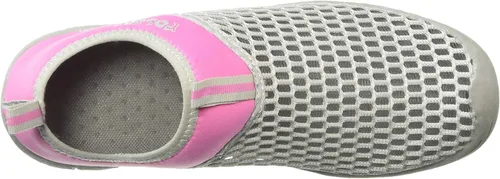Vista 4 de RocSoc Zapatos de malla para hombre de triple capa ligera para deportes acuáticos, fáciles de poner y quitar, cuello de neopreno, suela de goma