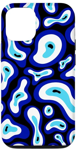 Vista 28 de Malvado de ojo turco Groovy Swirl patrón Good Vibes teléfono caso para iPhone 17