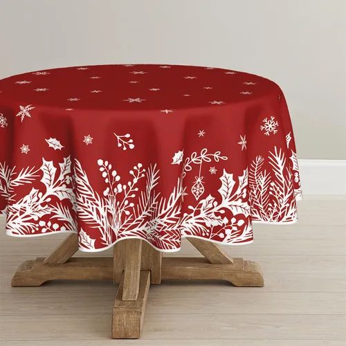 Vista 9 de Horaldaily Mantel de Navidad rectangular de 52 x 70 pulgadas, cubierta de mesa con diseño de hojas florales, color negro, lavable, para decoración