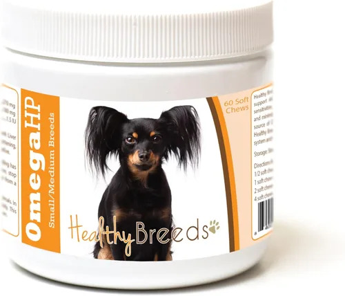 Vista 163 de Healthy Breeds Affenpinscher Omega HP - Masticables suaves para piel y pelaje, 60