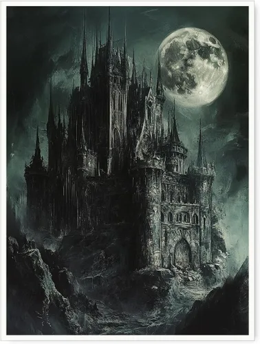 Vista 31 de Bonito arte de lectura de fantasmas, póster de pared de bosque de Halloween con hongos y plantas, impresión de lectura de fantasmas caprichosa