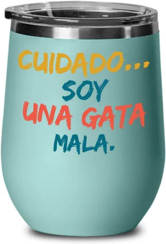 Vista 4 de Regalo para primas Taza de cafe para hermana Perfecto regalo para graduados, profesionales y estudiantes Vaso con afirmaciones positivas, Azul