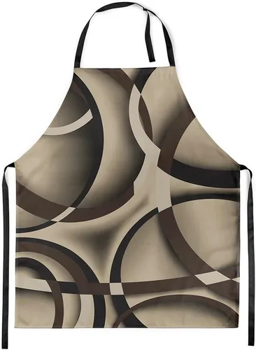 Vista 28 de Castle Fairy Delantal de cocina geométrico en espiral, moderno delantal impermeable con rayas simples para adultos (sin bolsillo), 31 x 26 pulgadas