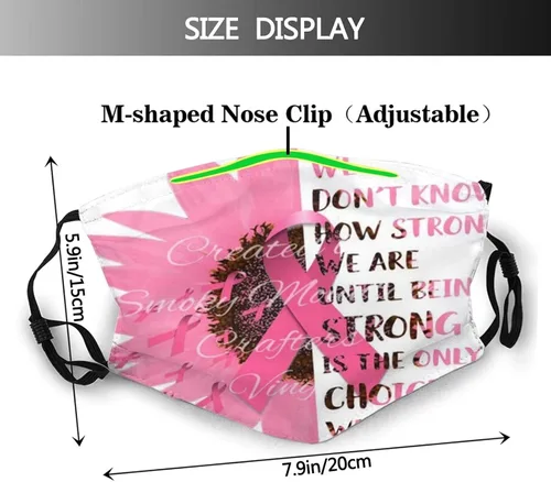 Vista 2 de Tebenta 3 mascarillas faciales para cáncer de mama pasamontañas lavables reutilizables ajustables para hombres y mujeres con 10 filtros