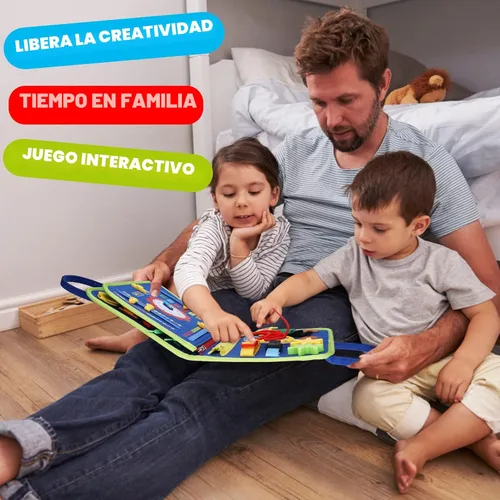 Vista 6 de Guolely Busy Board Montessori - Juguete para niños de 3 a 6 años, tablero sensorial de desarrollo de actividades educativas para habilidades motoras