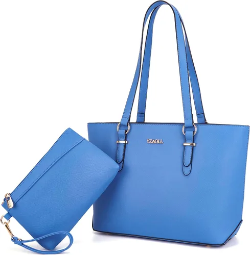 Vista 21 de YZAOLL Bolsos para mujer de cuero sintético, medianos y grandes, bolso de hombro, cartera, juego de bolso de mano y billetera