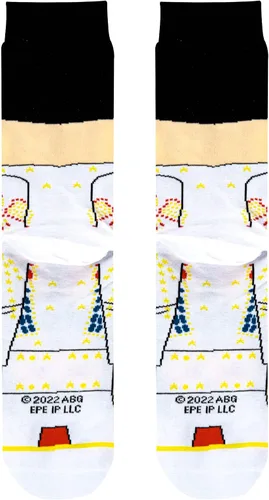 Vista 6 de Odd Sox, Elvis Presley, The King of Rock N Roll - Calcetines para hombre, divertidos regalos de coleccionista, Negro