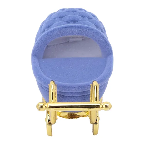 Vista 5 de Mini estuche de viaje para joyería, caja de joyería con forma de carro de bebé, organizador de regalos personalizado para mujeres y niñas, estuche