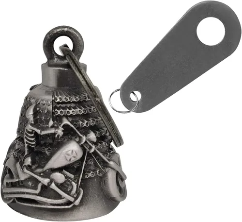 Vista 24 de Campana de motocicleta con colgador para motociclista, campanas de motociclista de buena suerte y accesorios de motocicleta, campana de la suerte
