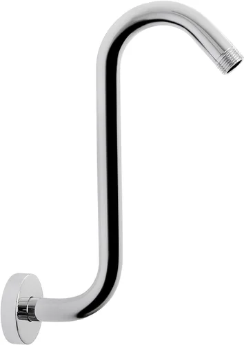 Vista 9 de NearMoon Brazo elevador de cabezal de ducha en forma de S, brazo extensor de ducha con brida, conexión estándar de 1/2 pulgada, accesorio de baño