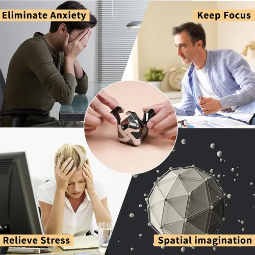 Vista 5 de Metal-Puzzles 3D-Brain-Teaser Toys: Geniales Gadgets-Stuff Box Puzzles-Juguete para niños, niños, adolescentes y adultos, herramientas