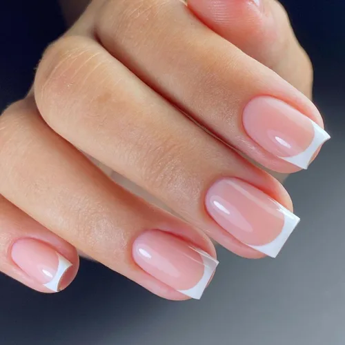 Vista 3 de Vishine Manicura Francesa Gel de Uñas Blanco Francés Rosa Pálido Juego de 4 Piezas, Gel UV LED Capa Base Capa Superior Kit de Inicio