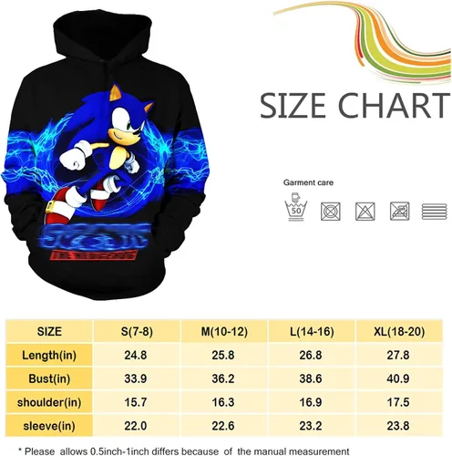 Vista 6 de bendl Sudadera con capucha con estampado 3D de anime para niños y niñas, sudadera con capucha deportiva