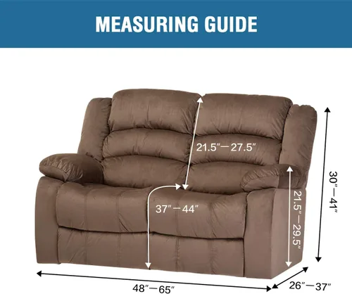 Vista 6 de H.VERSAILTEX Fundas elásticas de terciopelo para sillón reclinable, 6 piezas, fundas para loveseat reclinable de 2 cojines, fundas para sofá