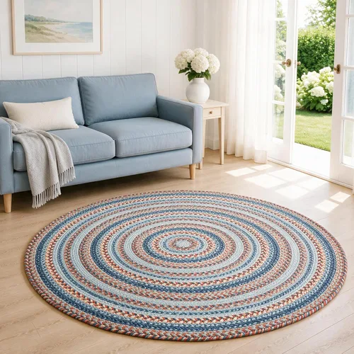 Vista 19 de Homespice Alfombra ovalada trenzada de yute de hoja ámbar, ideal como Hoja de ámbar