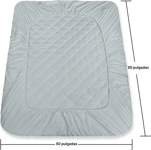 Vista 4 de Utopia Bedding - Cubrecolchón acolchado ajustado, protector y cubierta de colchón elástico con bolsillo profundo que se estira hasta 16 pulgadas