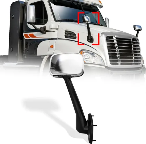 Vista 10 de High Soar Espejo de capó para Freightliner Cascadia 2008-2017, espejo de capó cromado para Freightliner Cascadia semi camiones, accesorios lado