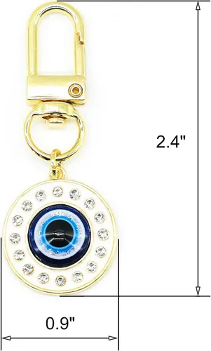 Vista 3 de Jasimkiss Llavero con dije de protección contra el mal de ojo para mujeres y hombres, llavero de automóvil, bolsa, monedero, accesorios, amuleto