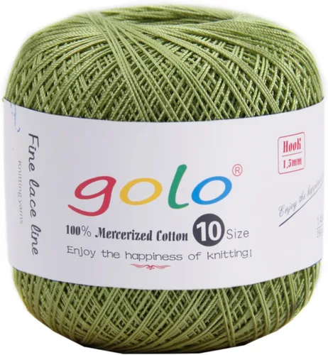 Vista 15 de Golo - 3 bolas de hilo de ganchillo tamaño 10, hilo de crochet para tejer a mano 102