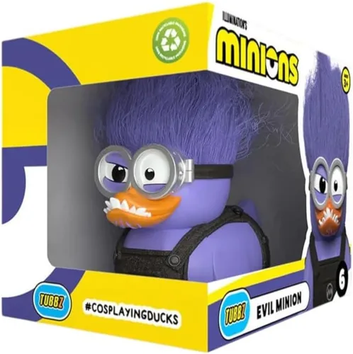 Vista 3 de TUBBZ Boxed Edition Minions Bob - Figura coleccionable de pato de goma de vinilo – Producto oficial de Despicable Me 4 Minions – TV, películas