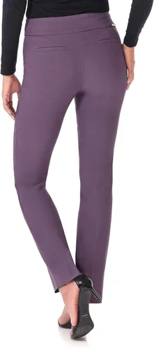 Vista 3 de Rekucci - Pantalones elegantes y rectos para mujer fácil de ponerse para uso diario con control de barriga