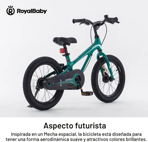 Vista 4 de RoyalBaby Astro Kids Bike 14-18 Inch Magnesium Alloy Bicycle Verde