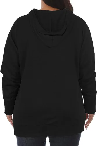 Vista 2 de VISLILY Sudaderas con capucha para mujer de talla grande con cuello en V y bolsillo