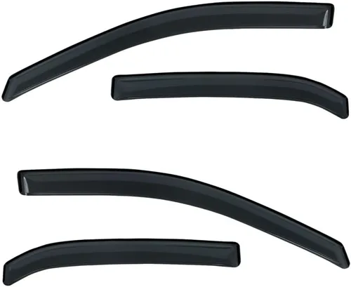 Vista 4 de 8 Pieces - Rain Deflector Guard Window Visor Front Rear Side Channel Mount Style Modified Acrylic Dark Smoke Tint for Chevy for Equinox 2010-2017