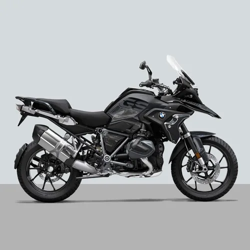 Vista 2 de Resin Bike Adhesivos 3D para motocicleta compatibles con BMW R 1250 GS 2021, triple negro, protección contra impactos y arañazos. Kit de calcomanías