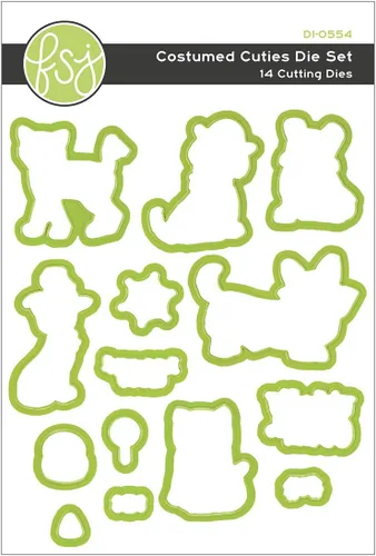 Vista 3 de Spellbinders Costumed Cuties - Juego de troqueles de metal fino, color verde