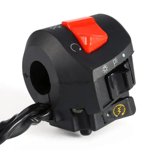 Vista 4 de Fydun Interruptor de control de luz de giro para manillar de motocicleta, interruptor universal para montaje en manillar, 1 par, lado izquierdo