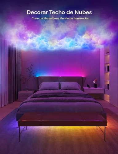 Vista 7 de Govee - Tira de luces LED RGBIC de 16.4 pies, funciona con Alexa y Google Assistant APP WIFI Control, DIY Segmented Color, 64 Scene Modes,16