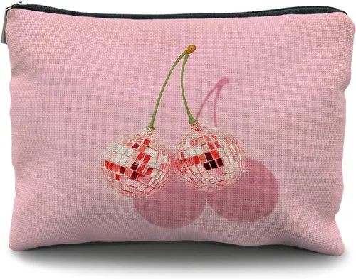 Vista 5 de Bolsa de Maquillaje con Estampado de Vaca Likjad - Regalos de Vaca para Mujeres, Inspirador.
