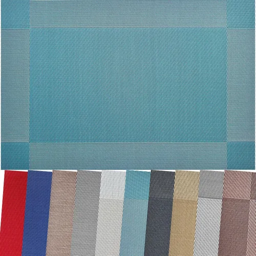 Vista 52 de Manteles individuales de vinilo resistentes al calor, lavables, fáciles de limpiar, manteles individuales de plástico para cocina, mesa de comedor