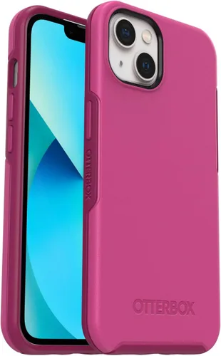 Vista 13 de OtterBox Funda para iPhone 13 (SOLAMENTE) de la Serie Symmetry - Negro, Ultra-Elegante, Compatible con Carga Inalámbrica, Bordes Elevados Protegen