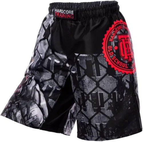 Vista 2 de Hardcore Training Pantalones cortos de boxeo para niños Pitbull City MMA Boxing BJJ Fitness Running Entrenamiento Ejercicio Ropa deportiva, negro