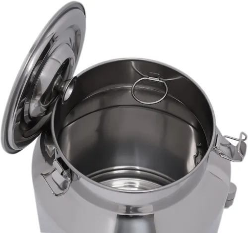 Vista 5 de Lata de leche de acero inoxidable de 28L/7.4 galones, jarra de leche resistente, cubo de leche, cubo de vino, botella de cubo de almacenamiento
