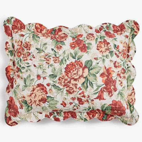Vista 26 de BrylaneHome Almohada cuadrada Florence - Flor antigua