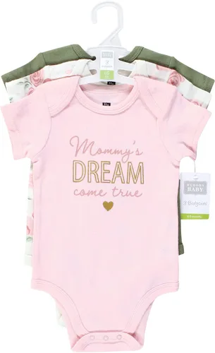 Vista 501 de Hudson Baby baby-girls Cotton Bodysuits 3-pack