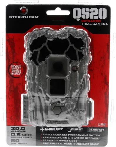 Vista 6 de Stealth CAM Foto QS20 de 20MP y video de 720P a 30 FPS 0.8 segundos Velocidad de disparo de 80 pies y rango IR Cámara compacta de rastro de caza
