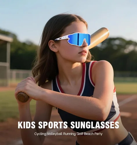 Vista 3 de MARIDA Kids Sunglasses Youth Baseball Sun Glasses, UV400 Protection Sports Cycling Glasses for Youth Boys Girls 10-16